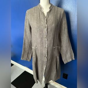 Eileen Fisher Irish Linen Duster. Size L